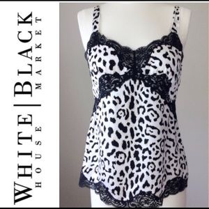 🛑WHBM silk leopard print cami